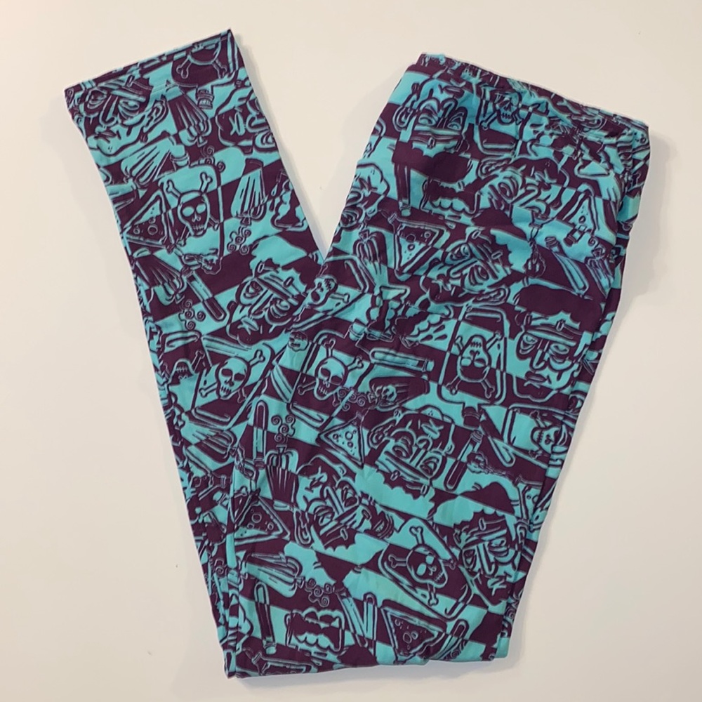 LuLaRoe Leggings. Poison & Frankenstein. Holiday. TC. Size 12-18. NWT.